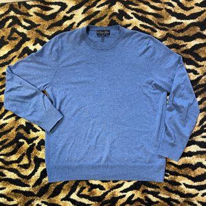 Brooks Brothers Supima Cotton Crewneck Sweater - Blue Heather - Size Small